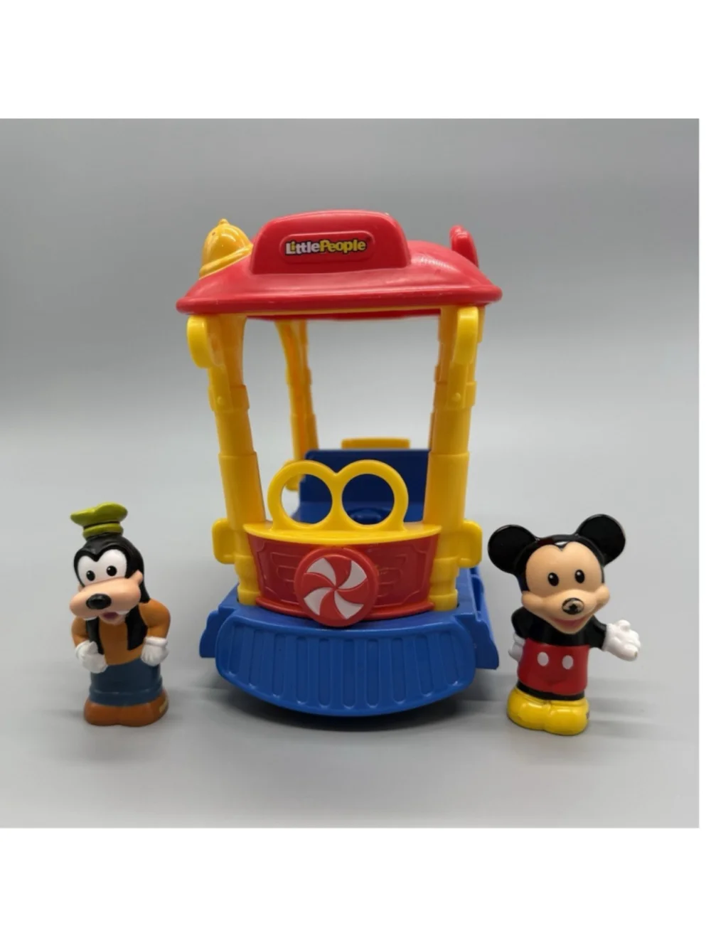 Little People Mickey Mouse Clubhouse Trolley Playset w/ Mickey & Goofy 2004